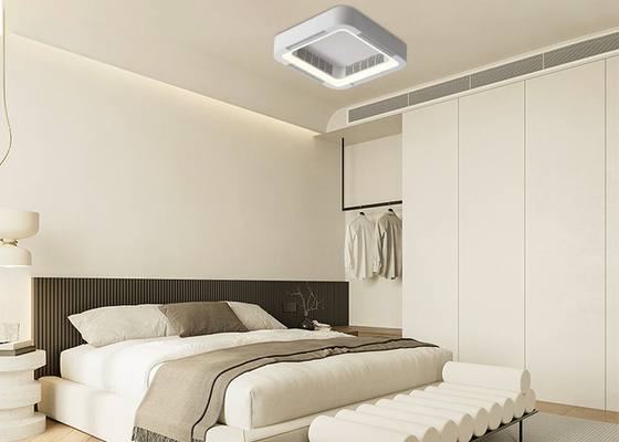 Sala de visitas do quarto nenhuma lâmpada elétrica do fã de teto do condicionador de ar invisível da lâmpada do fã de teto da folha