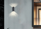 6W 12W Lâmpada de parede externa simples e moderna LED à prova d'água com cabeça dupla E27
